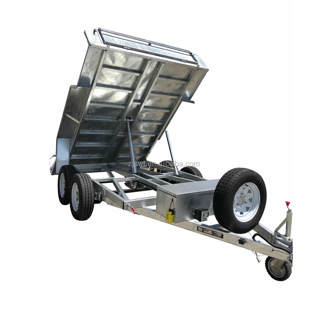 AUSTRALIA STANDARD VTA APPROVE 10*5 ft HYDRAULIC TIPPER FLATBED TRAILER, ELECTRIC BRAKE, GALVANISED, ATM 3500KGS